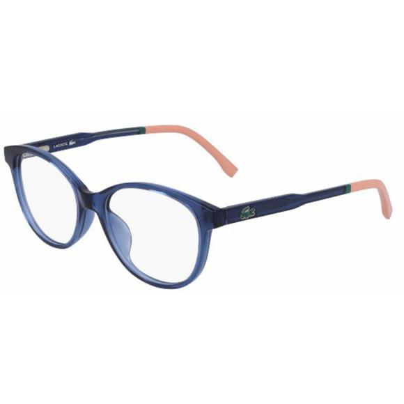 NEW KIDS LACOSTE L 3636 424 Crystal Blue Eyeglasses 48/15/130 with Lacoste Case